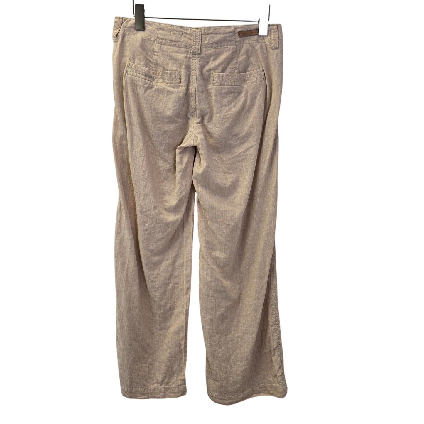Anthro Pilcro and the Letterpress Linen Blend Wide Leg Pants Size 4 Petite