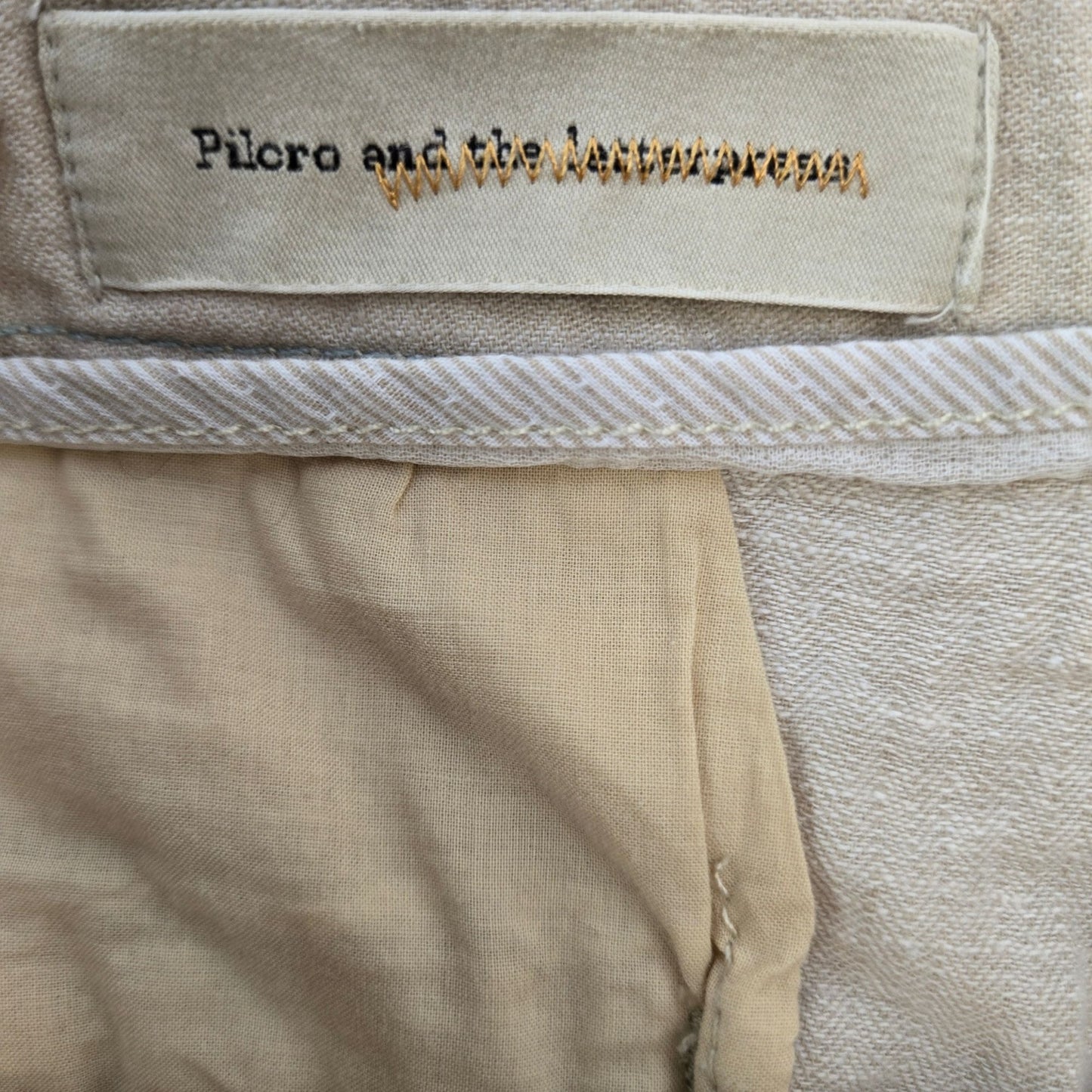Anthro Pilcro and the Letterpress Linen Blend Wide Leg Pants Size 4 Petite