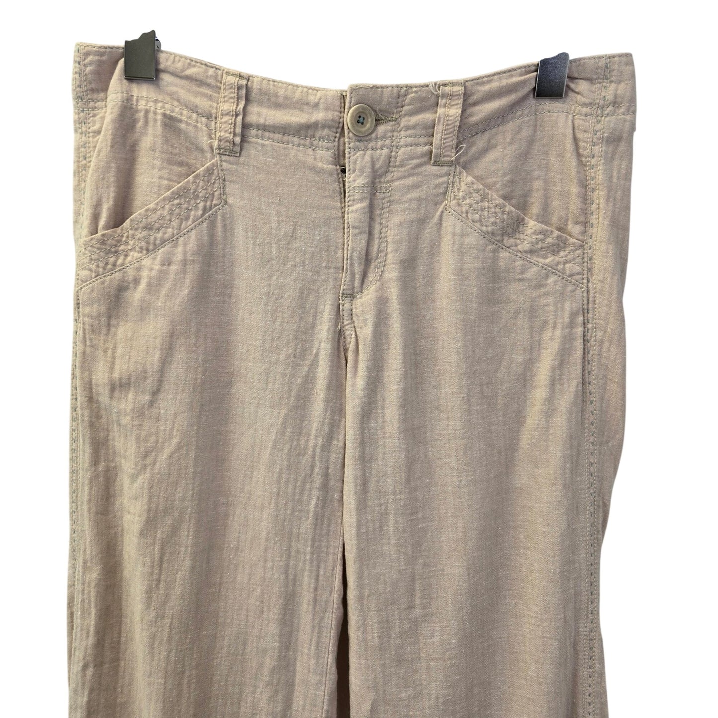 Anthro Pilcro and the Letterpress Linen Blend Wide Leg Pants Size 4 Petite
