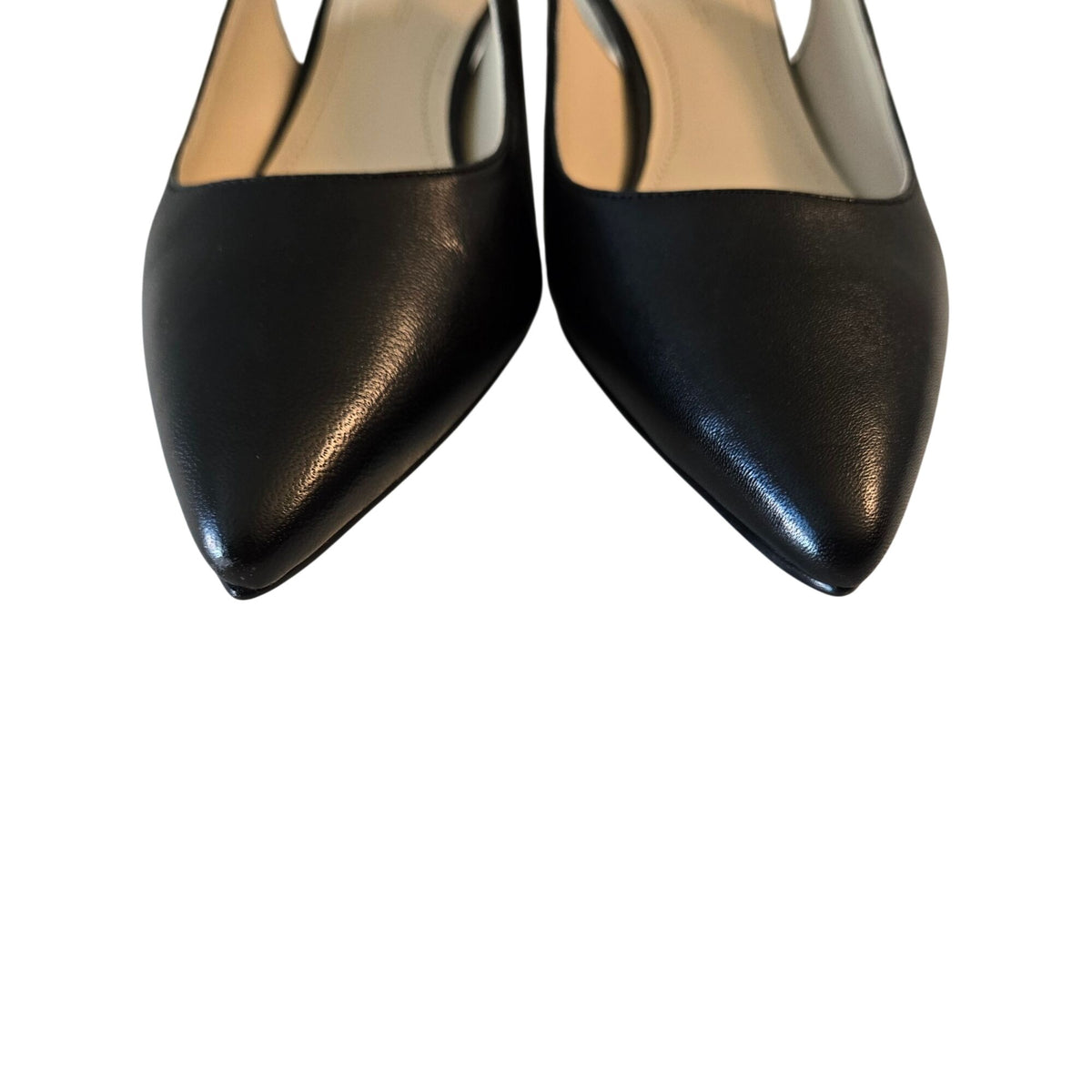 Marc Fisher Leather Pointed Toe Slingback Kitten Heel Sandals Size 7.5