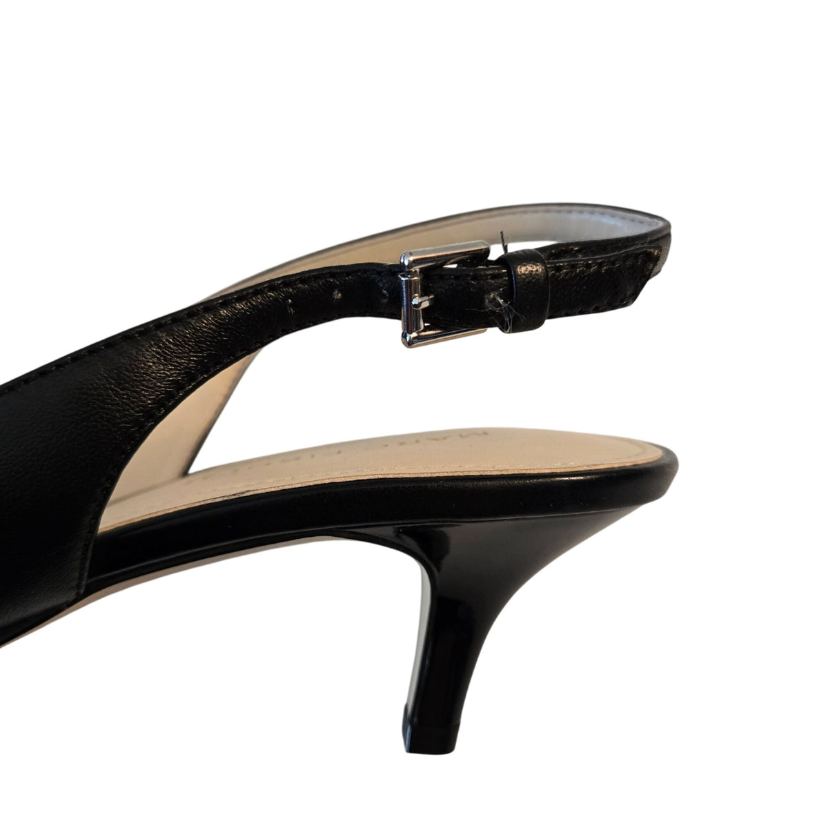 Marc Fisher Leather Pointed Toe Slingback Kitten Heel Sandals Size 7.5