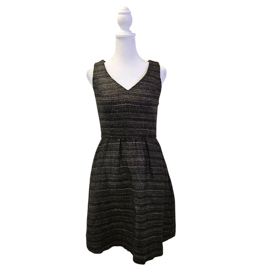 Anthropologie Moulinette Soeurs Fit & Flare Sleeveless Metallic Mini Dress Size 0