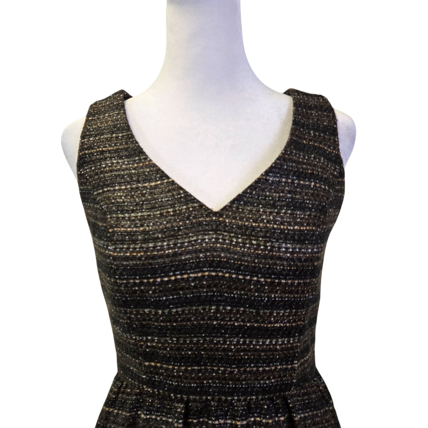 Anthropologie Moulinette Soeurs Fit & Flare Sleeveless Metallic Mini Dress Size 0