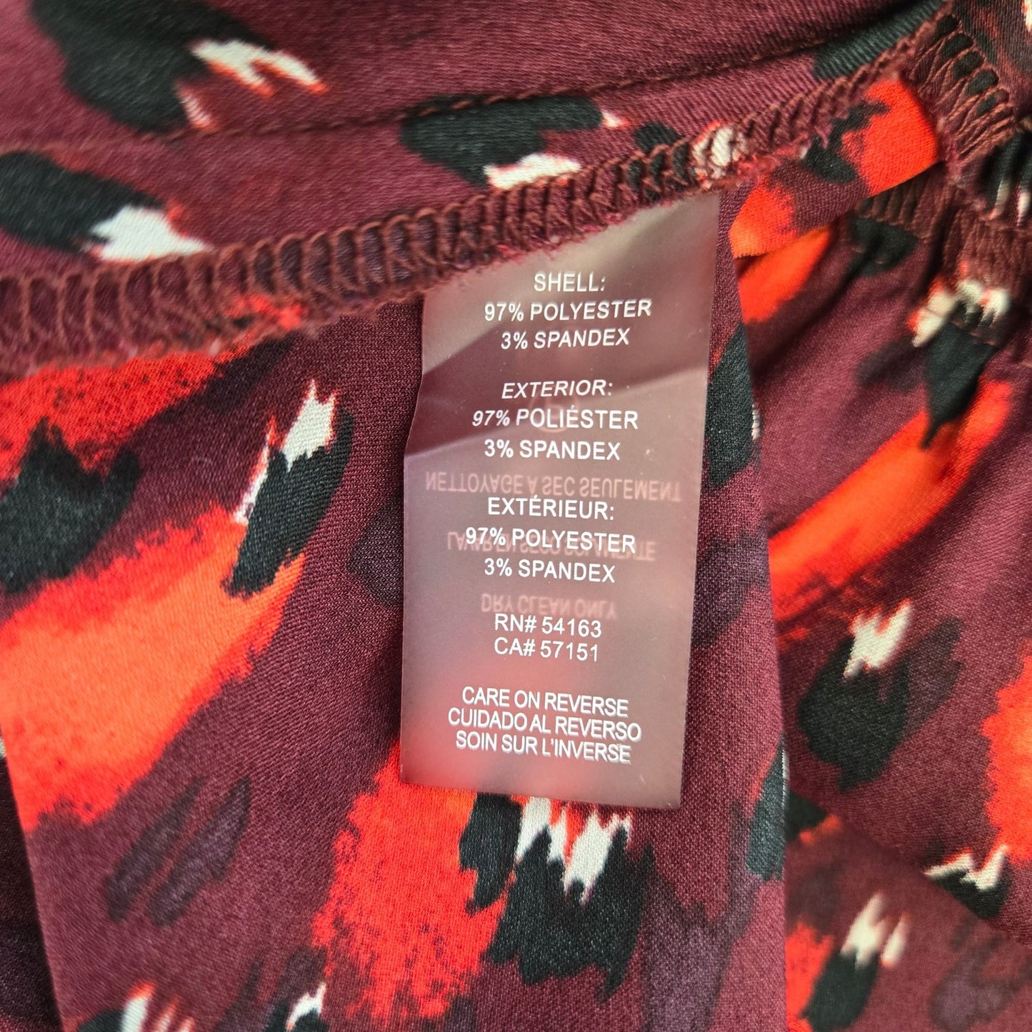 Karl Lagerfeld Watercolor Animal Print Smocked Waist Dress Size 10