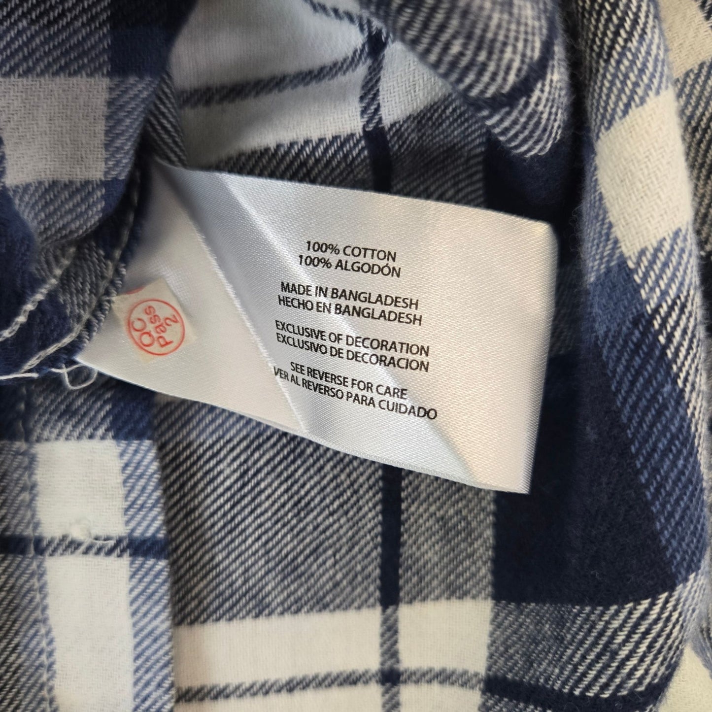NWT Gap Plaid Boyfriend Flannel Button Down Shirt Size XXL