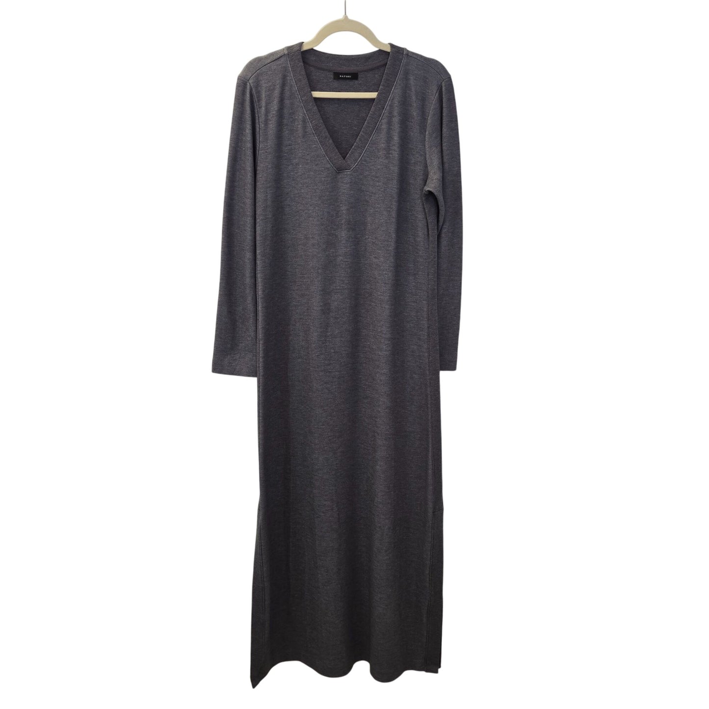 Natori V-Neck Sweatshirt Maxi Sleepwear Dress Size Large