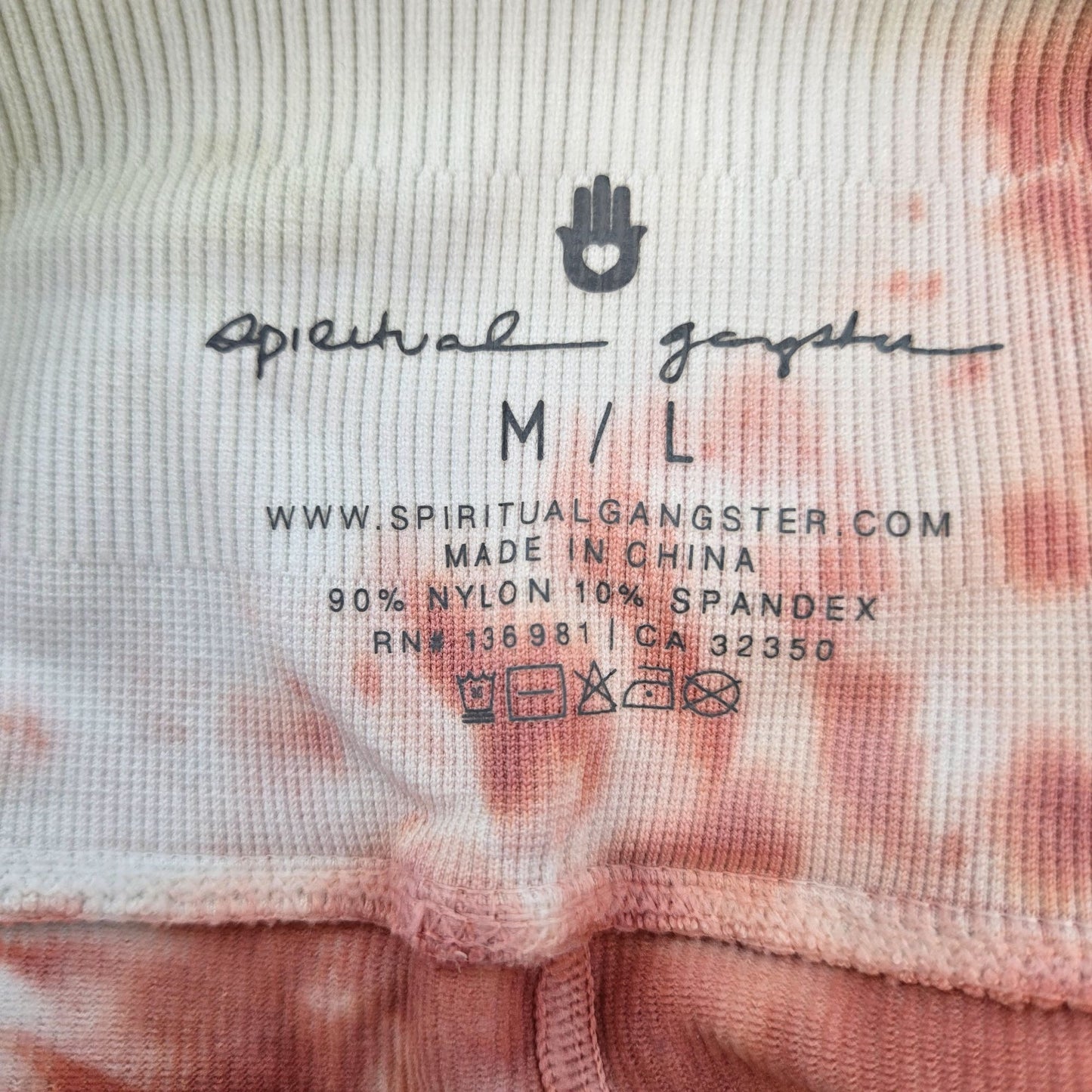 Spiritual Gangster Love Sculpt Seamless Tie Dye 7/8 Leggings Size M/L