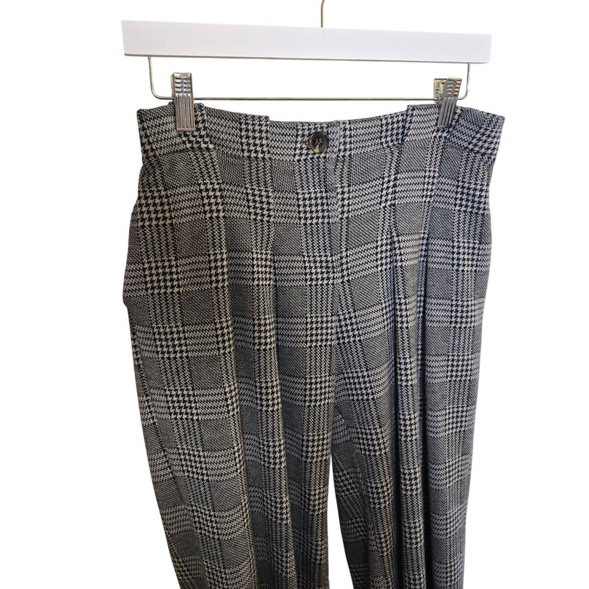 Anthropologie Maeve Pleated Plaid Wide Leg Trouser Pants Size 2