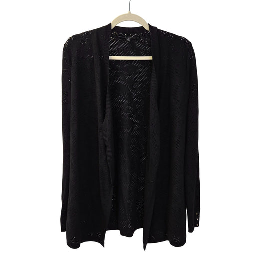 White House Black Market Open Crochet Knit Cardigan Sweater Size XS
