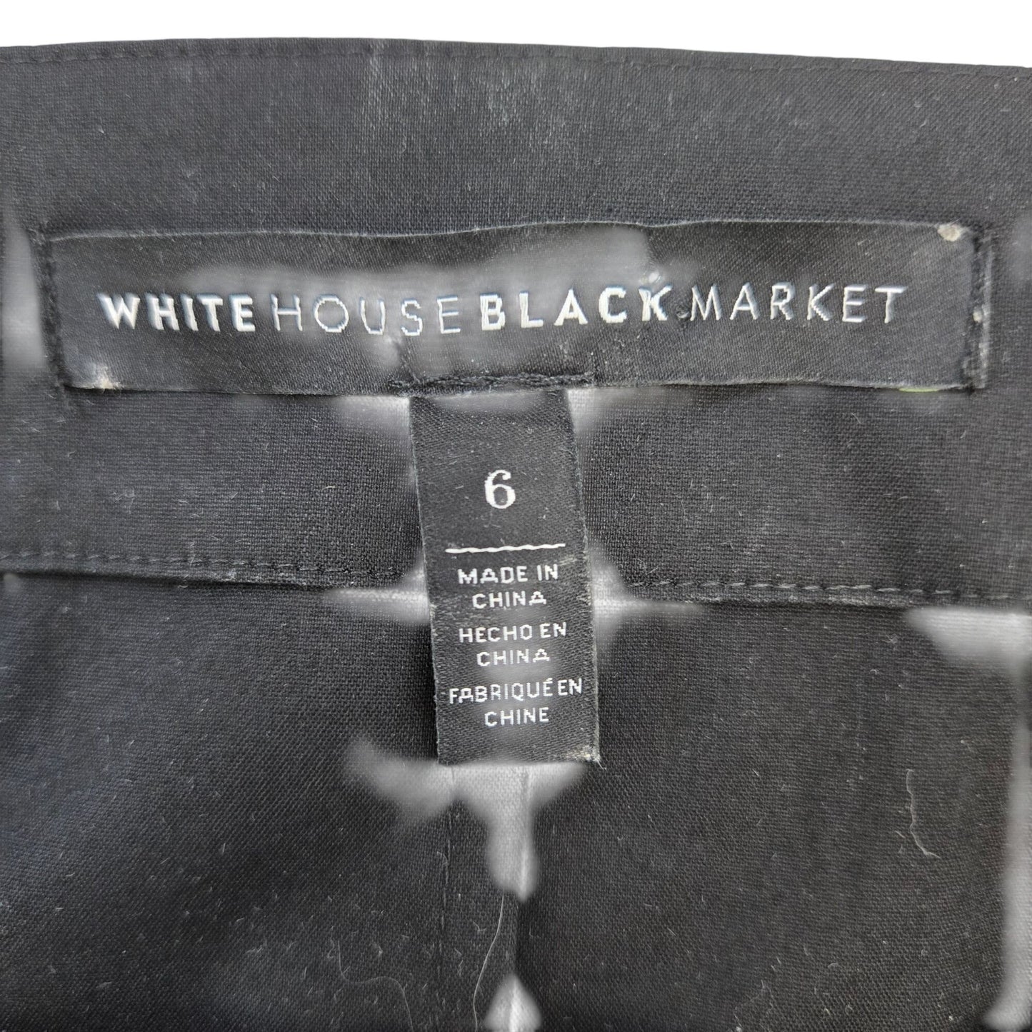 White House Black Market Ruffle Sleeve Tie Waist Top Size 6