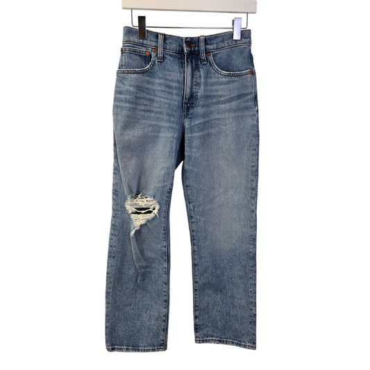 Madewell The Perfect Vintage Straight Distressed Jeans Size 25 Petite