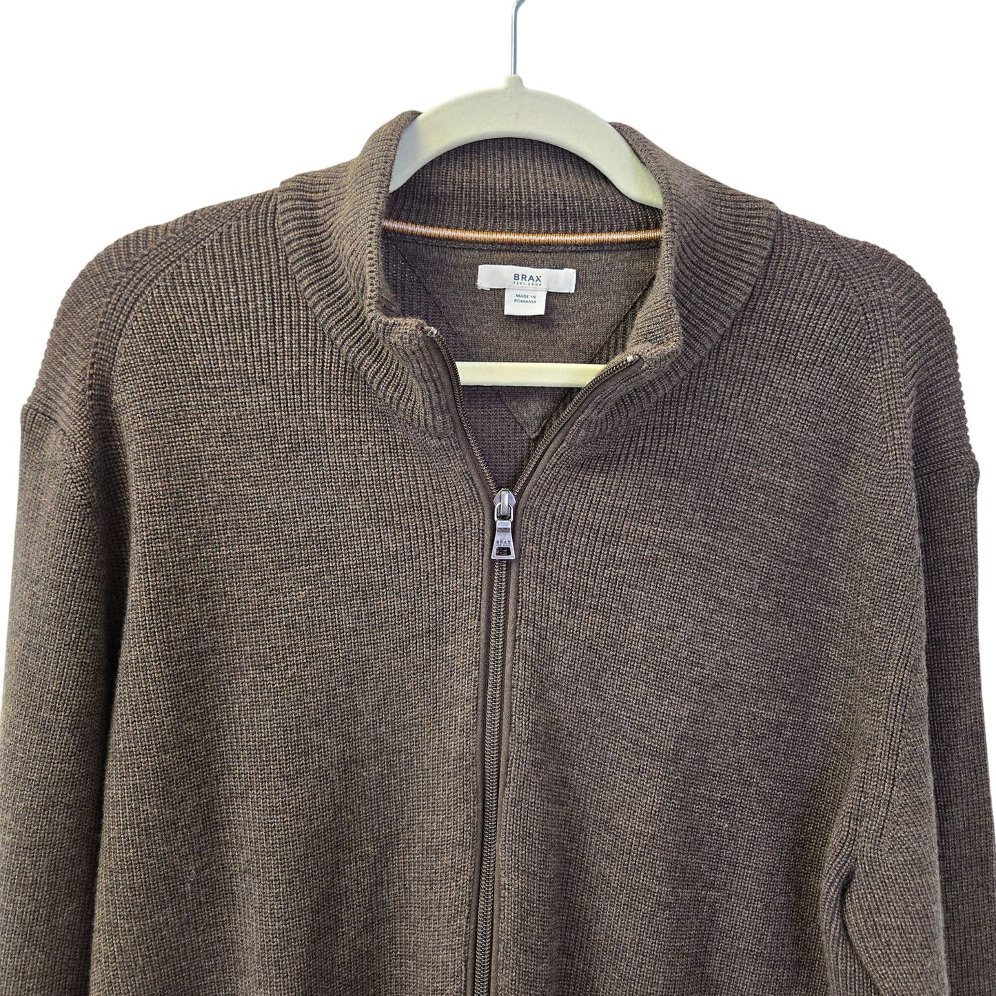 Brax Juris Wool Blend Full Zip Cardigan Sweater Size Large