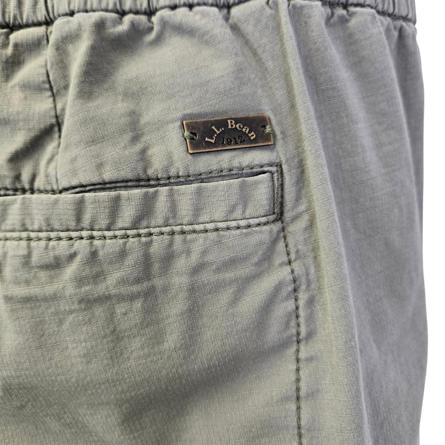 L.L. Bean Cropped Pull On Activewear Hiking Pants Size Large