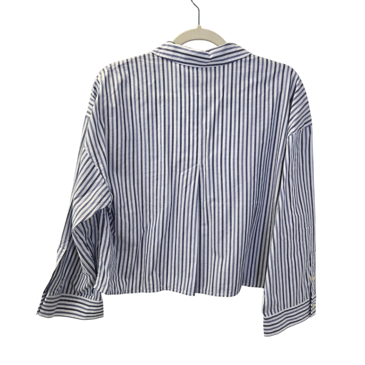NWT Everlane The Woven Button Down PJ Top Cotton Blue Stripes Size Small