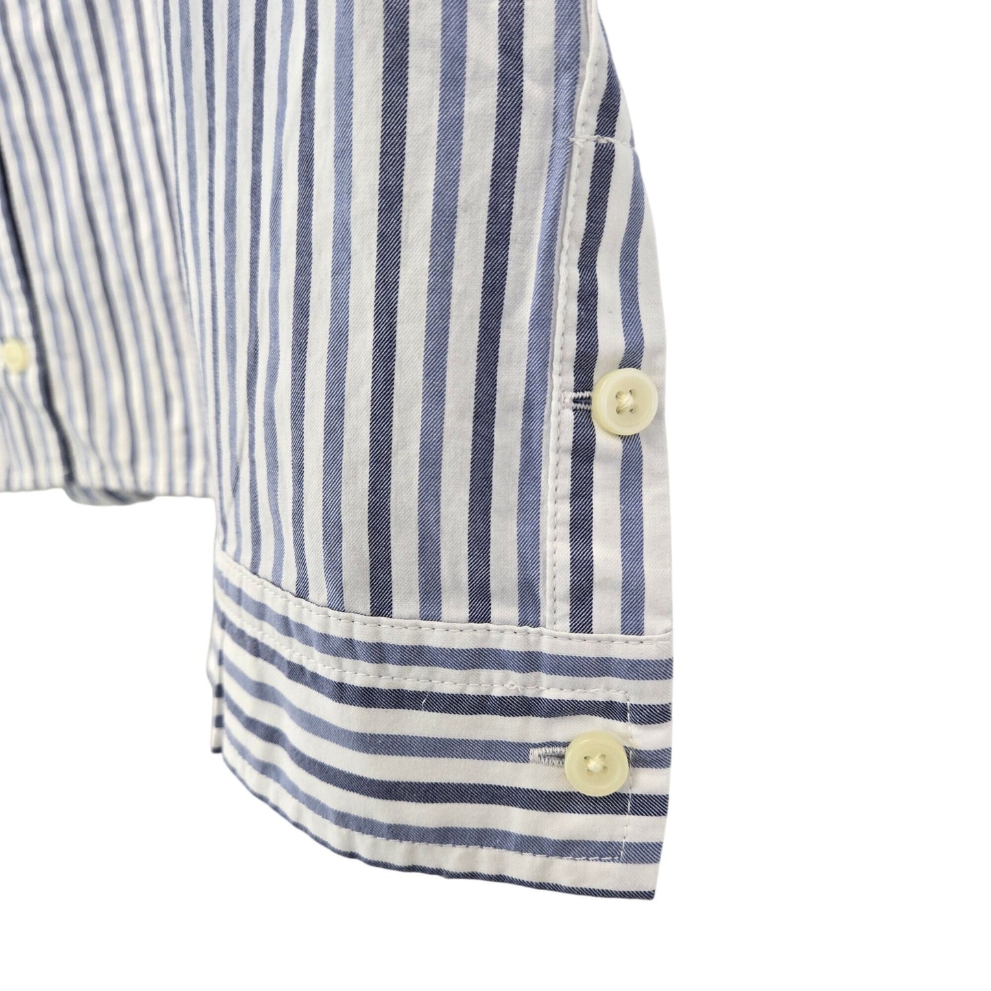NWT Everlane The Woven Button Down PJ Top Cotton Blue Stripes Size Small