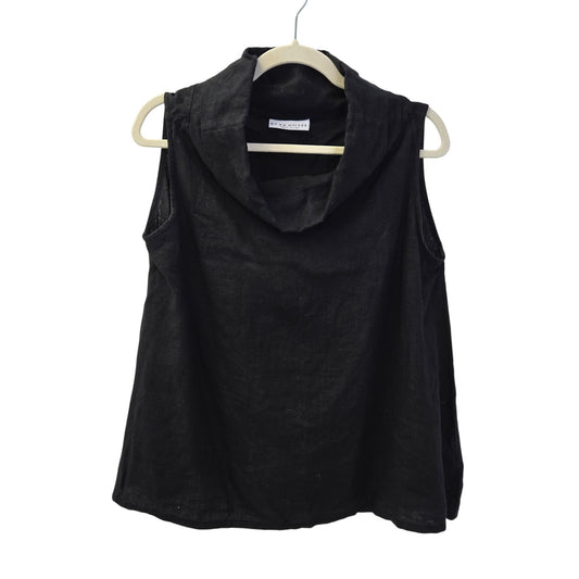 Bryn Walker 100% Linen Cowl Neck Sleeveless Top Size XS/S