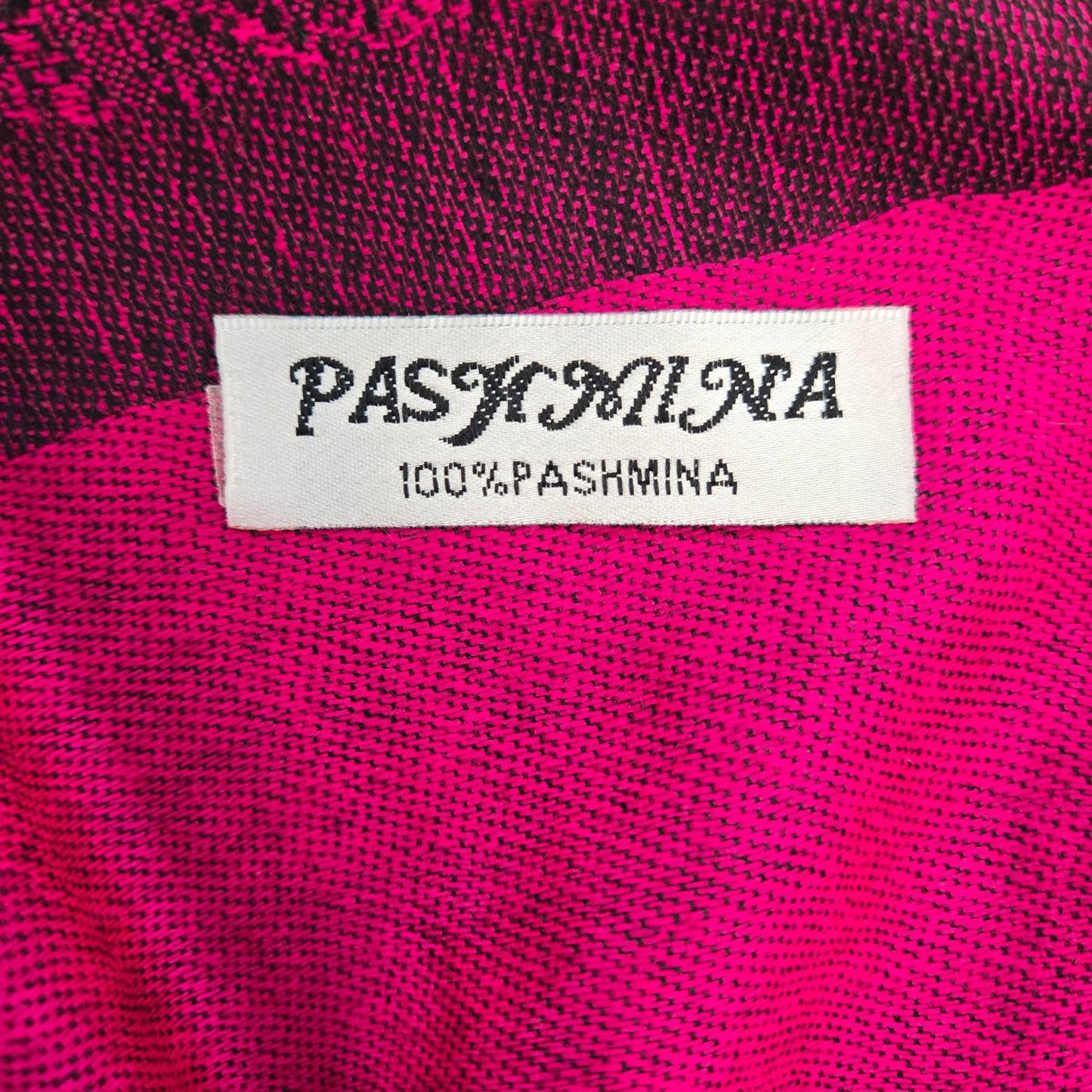 Pashmina 100% Pashmina Paisley Print Fringe Trim Wrap Scarf