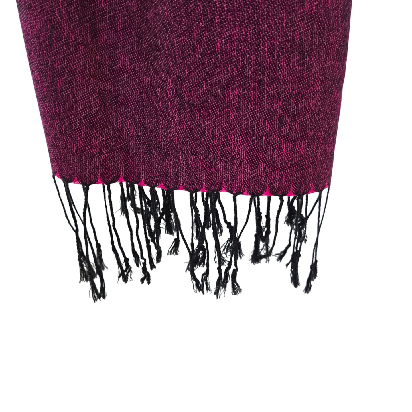 Pashmina 100% Pashmina Paisley Print Fringe Trim Wrap Scarf