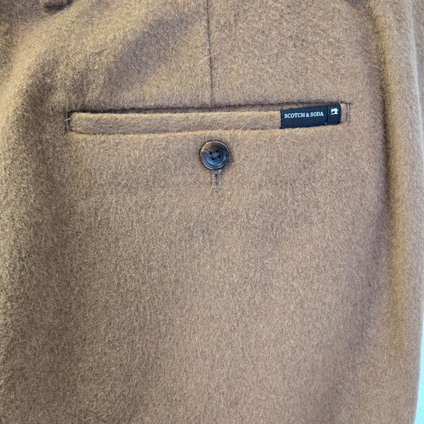 Scotch & Soda Stuart Wool Blend Slim Fit Camel Color Pants Size 32x32