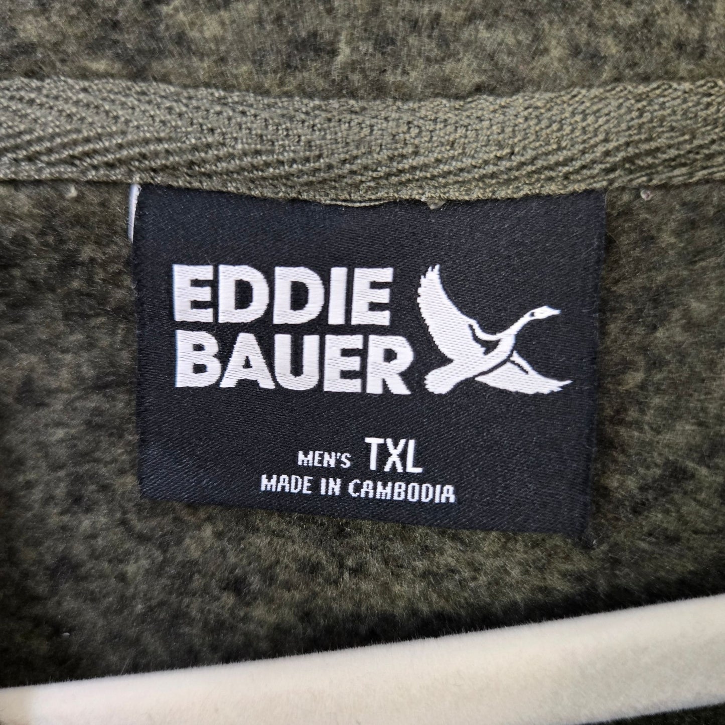 Eddie Bauer Green Heathered Quarter Snap Pullover Fleece Sweatshirt Size XLTall