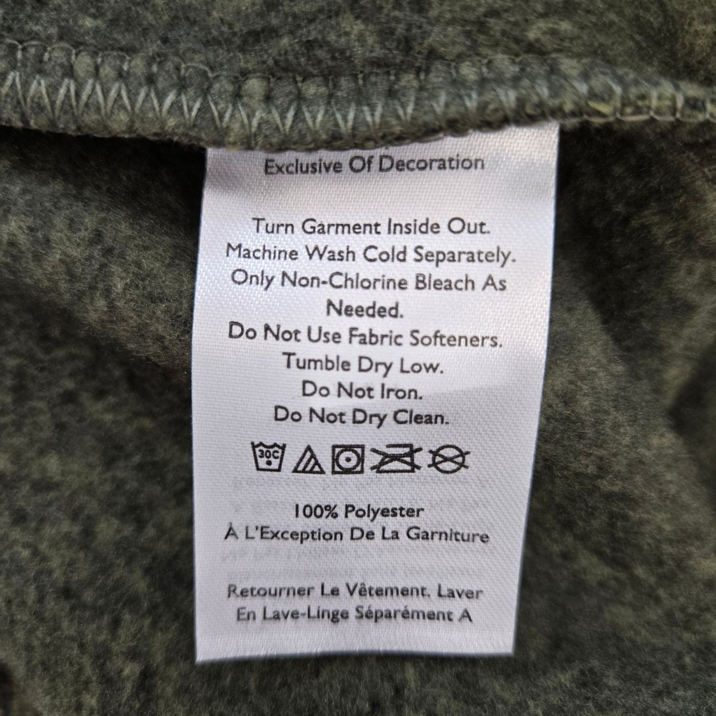 Eddie Bauer Green Heathered Quarter Snap Pullover Fleece Sweatshirt Size XLTall