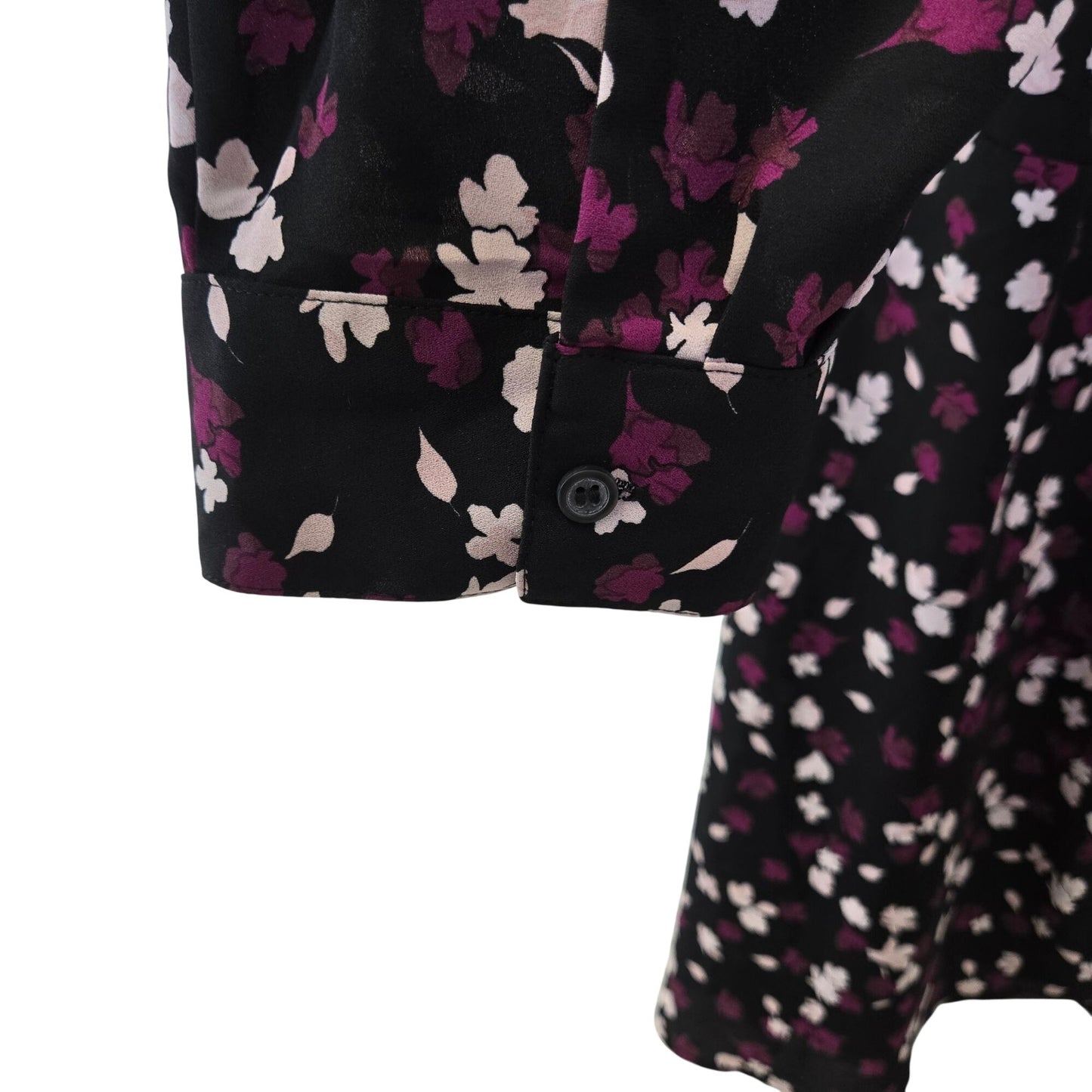 Lane Bryant Floral Twist Front Collared Long Tunic Top Size 28