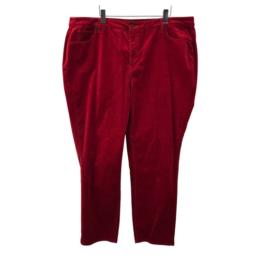 Talbots Micro Corduroy Straight Leg Pants Size 20W