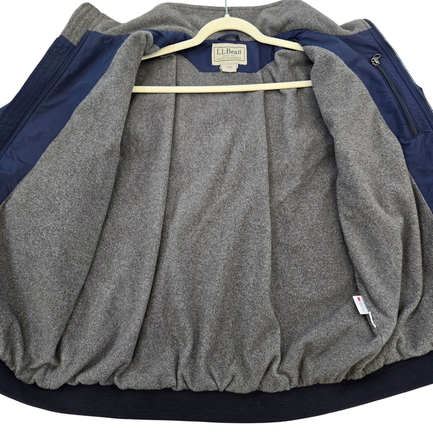 L.L. Bean Fleece Lined Warm Up Bomber Jacket Size Large