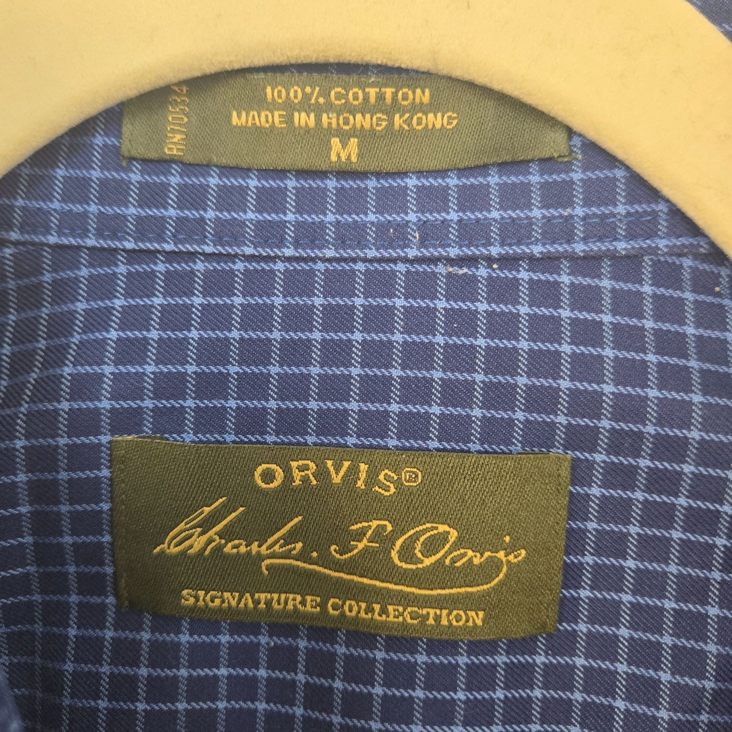 Orvis Signature Collection Plaid Button Down Shirt Size Medium