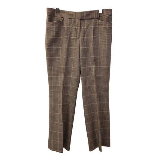 Talbots Signature Flare Wool Glen Plaid Crop Trouser Pants Size 10