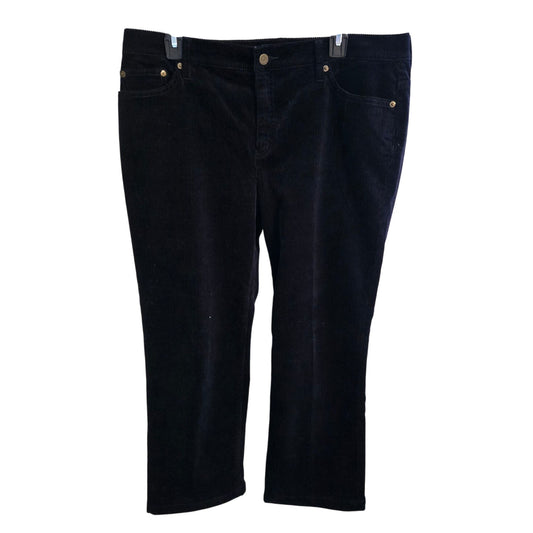 Lauren Ralph Lauren Classic Straight Corduroy Crop Pants Size 14