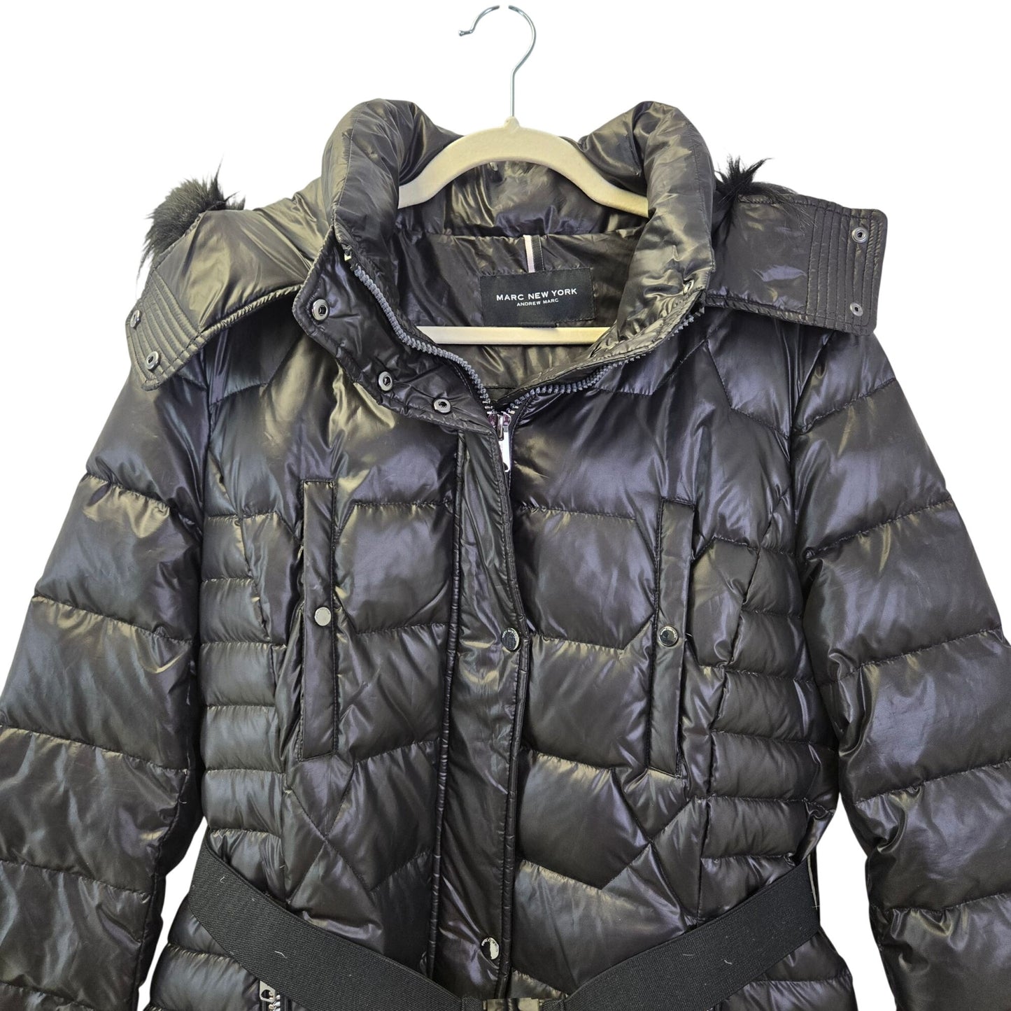 Marc New York Andrew Marc Down Filled Belted Puffer Coat Size XL
