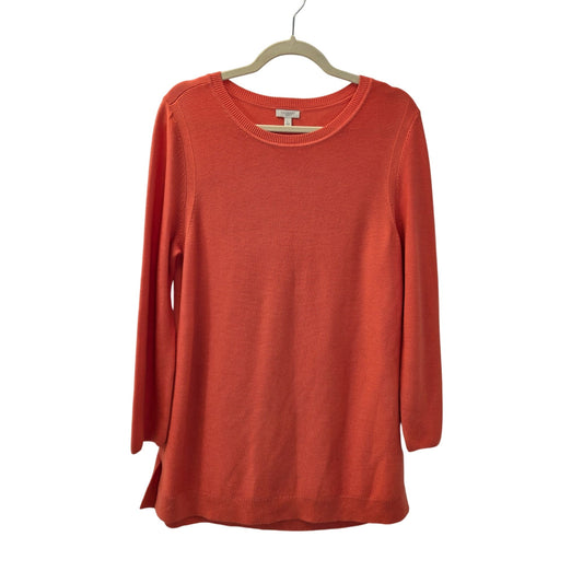 Talbots Outlet Textured Split Hem Crewneck Tunic Sweater Size Large