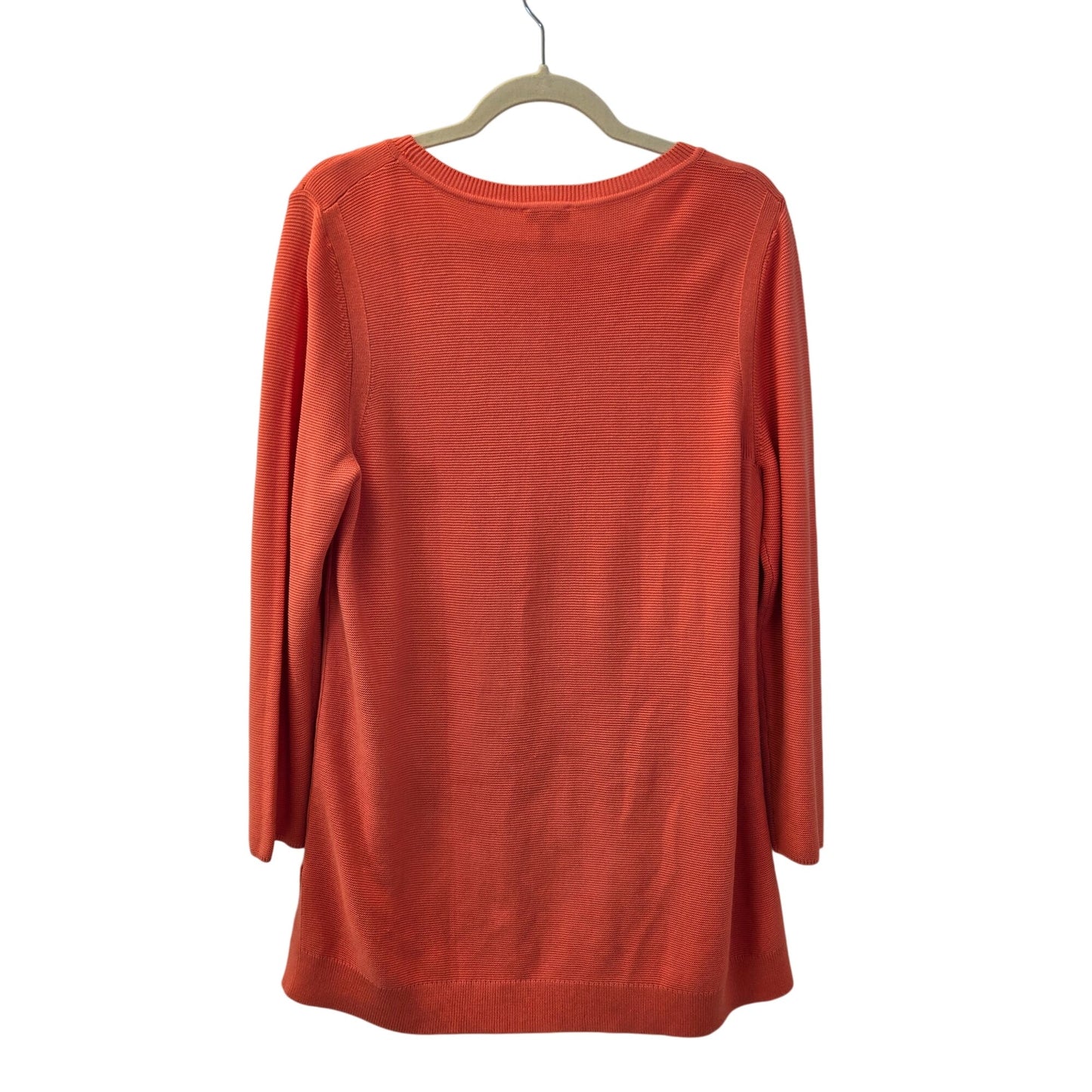 Talbots Outlet Textured Split Hem Crewneck Tunic Sweater Size Large