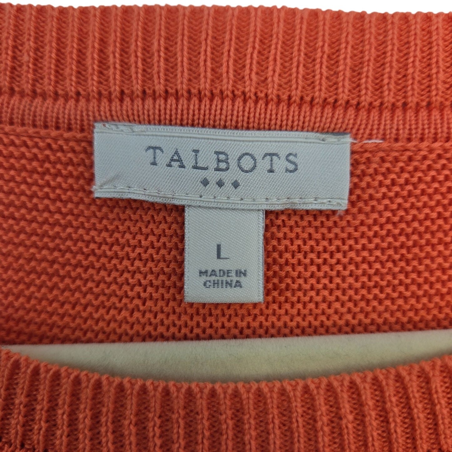 Talbots Outlet Textured Split Hem Crewneck Tunic Sweater Size Large