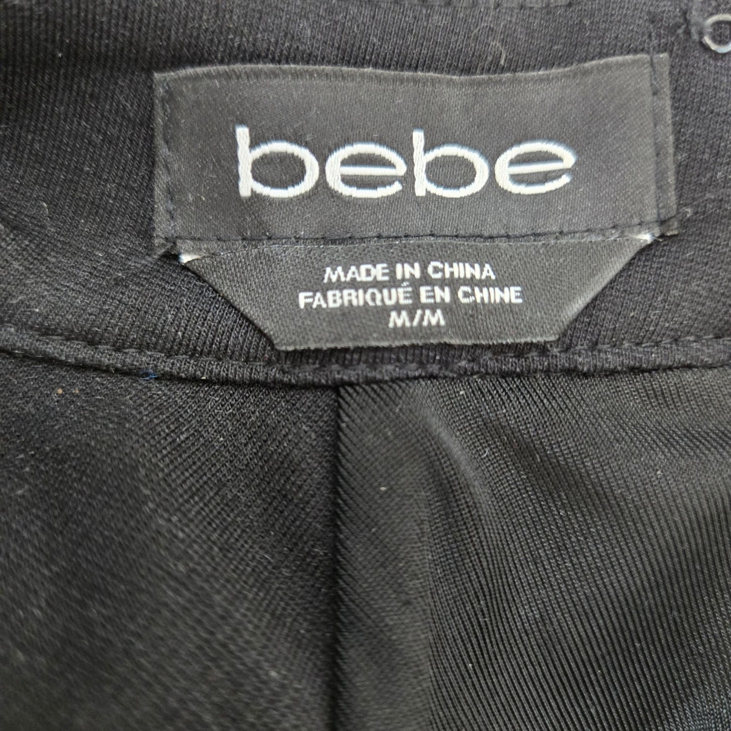 Bebe Marble Print Scuba Peplum Style Dress Size Medium