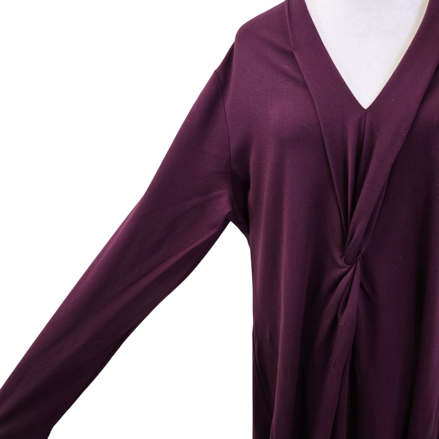 Soft Surroundings Twist Front Long Sleeve Jersey Maxi Dress Size 2X