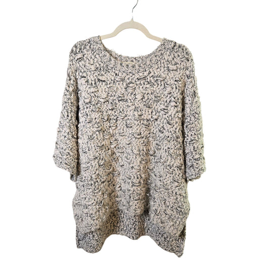 Umgee Chunky Oversized Boxy Short Sleeve Scoop Neck Sweater Size Medium