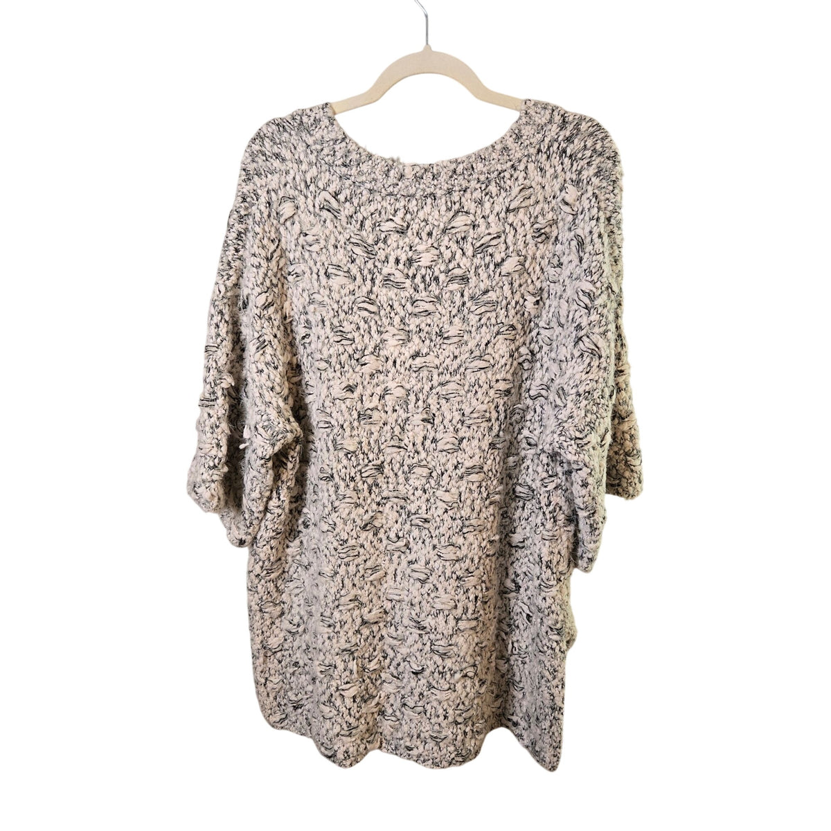 Umgee Chunky Oversized Boxy Short Sleeve Scoop Neck Sweater Size Medium