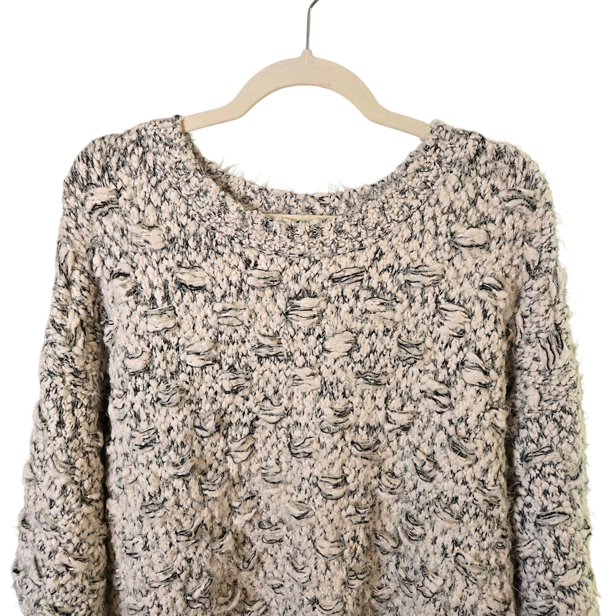 Umgee Chunky Oversized Boxy Short Sleeve Scoop Neck Sweater Size Medium