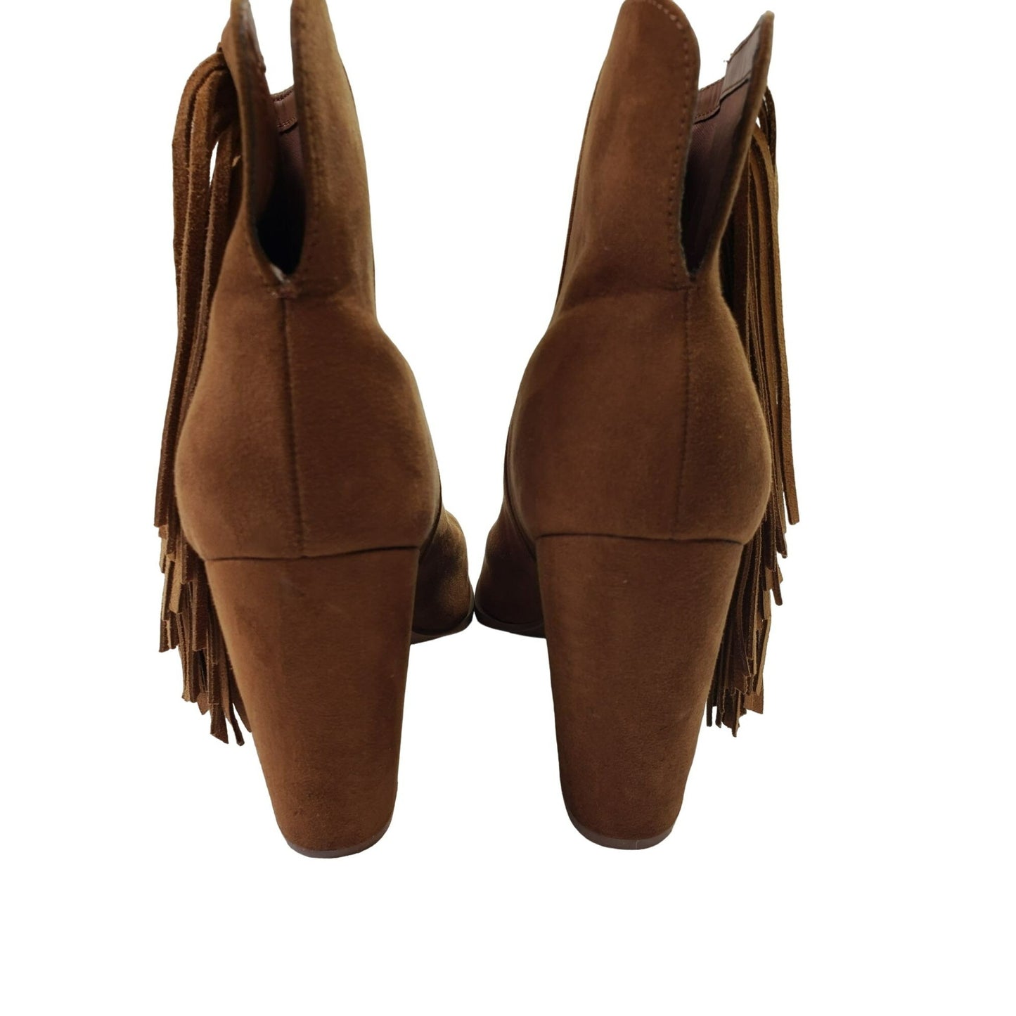 DV by Dolce Vita Suede Leather Fringe Open Toe Booties Size 9.5