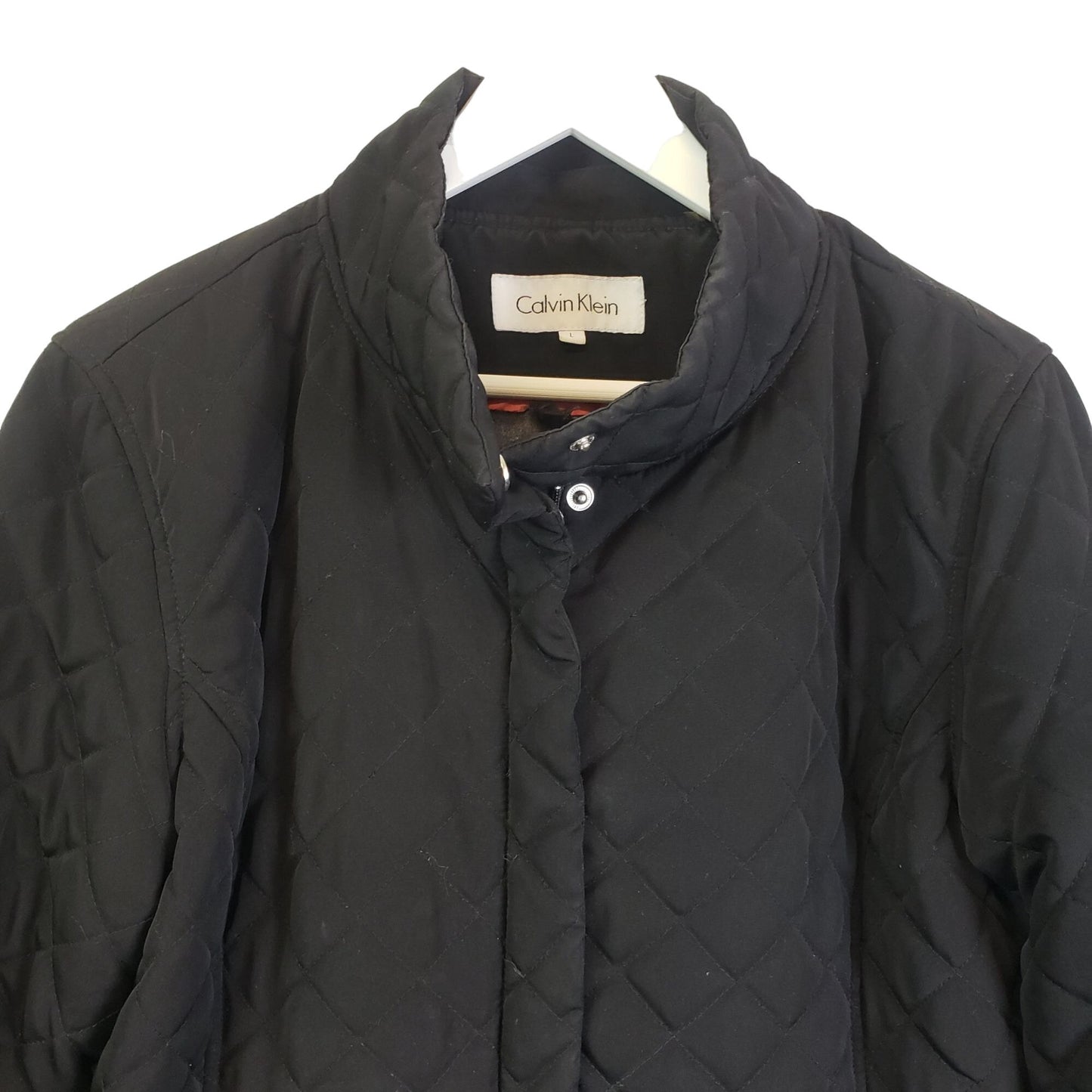 Calvin Klein Quilted Zip Front Jacket Size Large *Missing Hood*