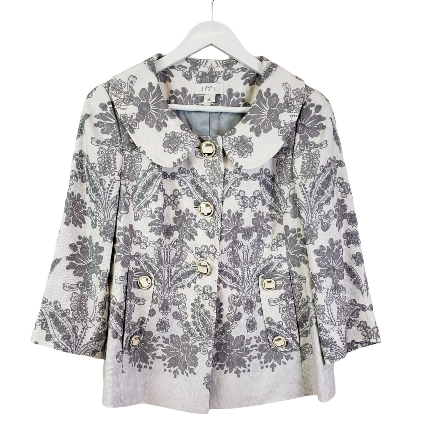 Loft Floral & Paisley Print Blazer Jacket Size 2
