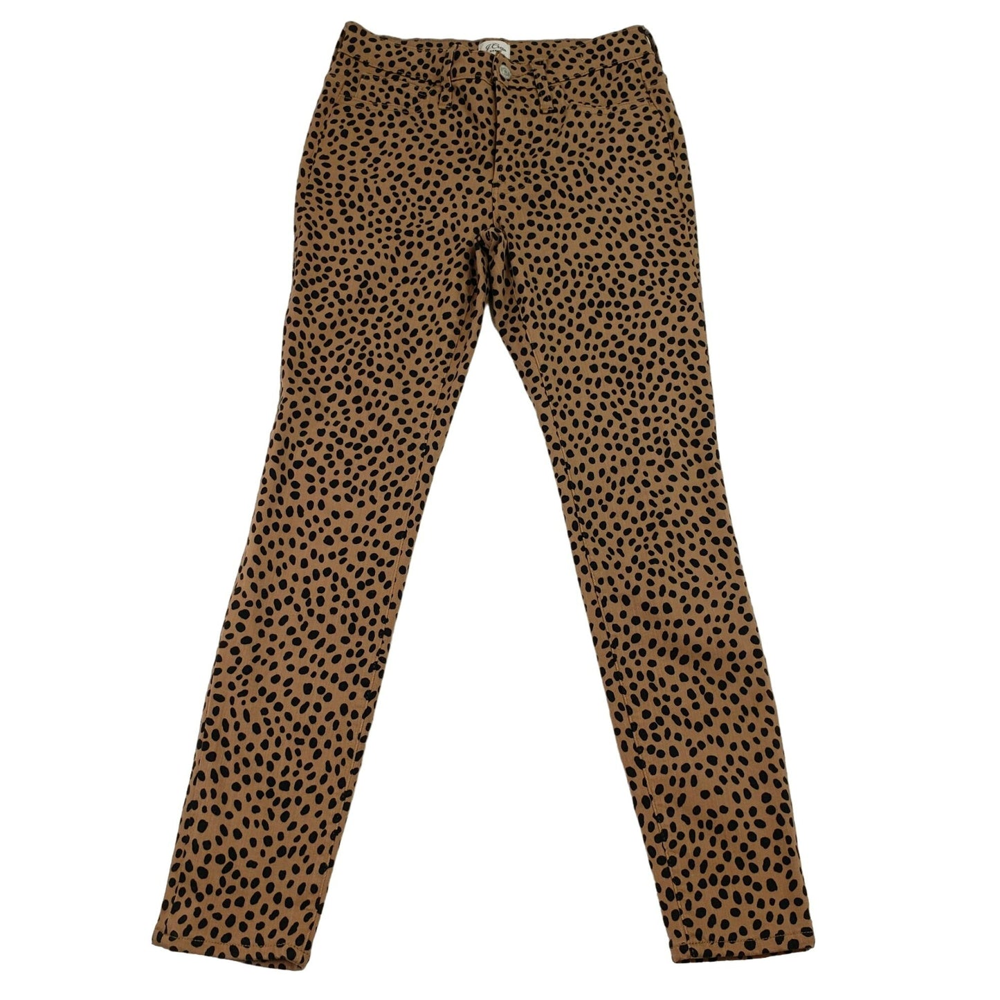 J. Crew 9" Toothpick Skinny Cheetah Print Jeans Size 25