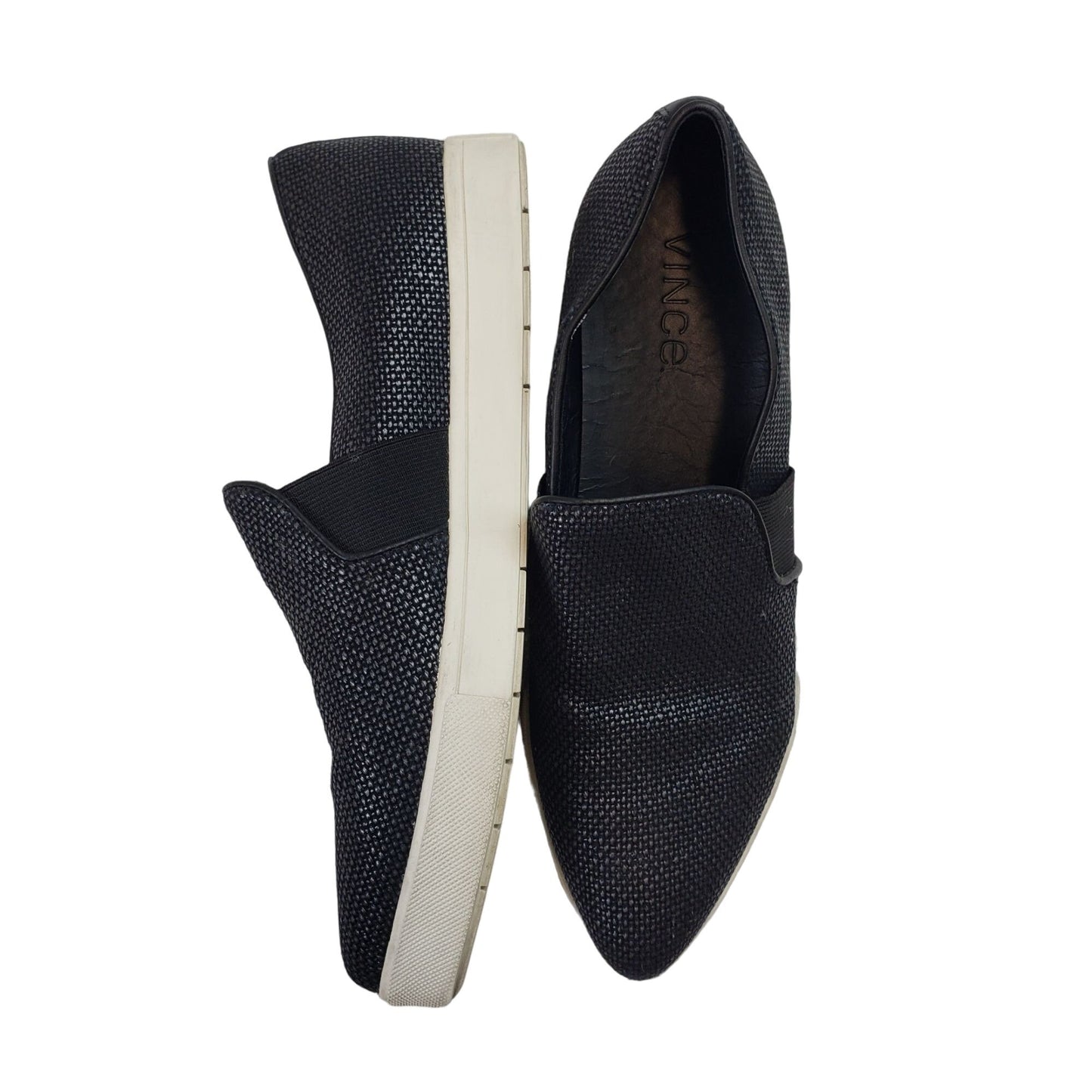 Vince Pierce Point-Toe Woven Slip-On Sneakers Size 6.5