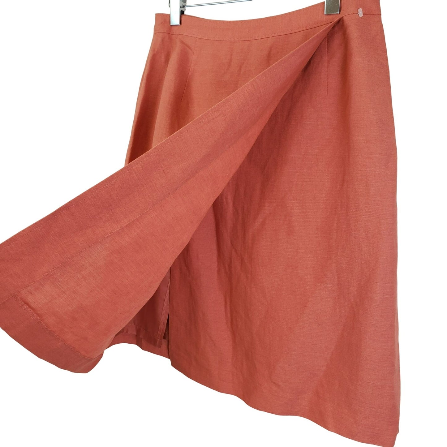 NWT JH Collectibles Linen Blend Faux Wrap Skirt Size 12
