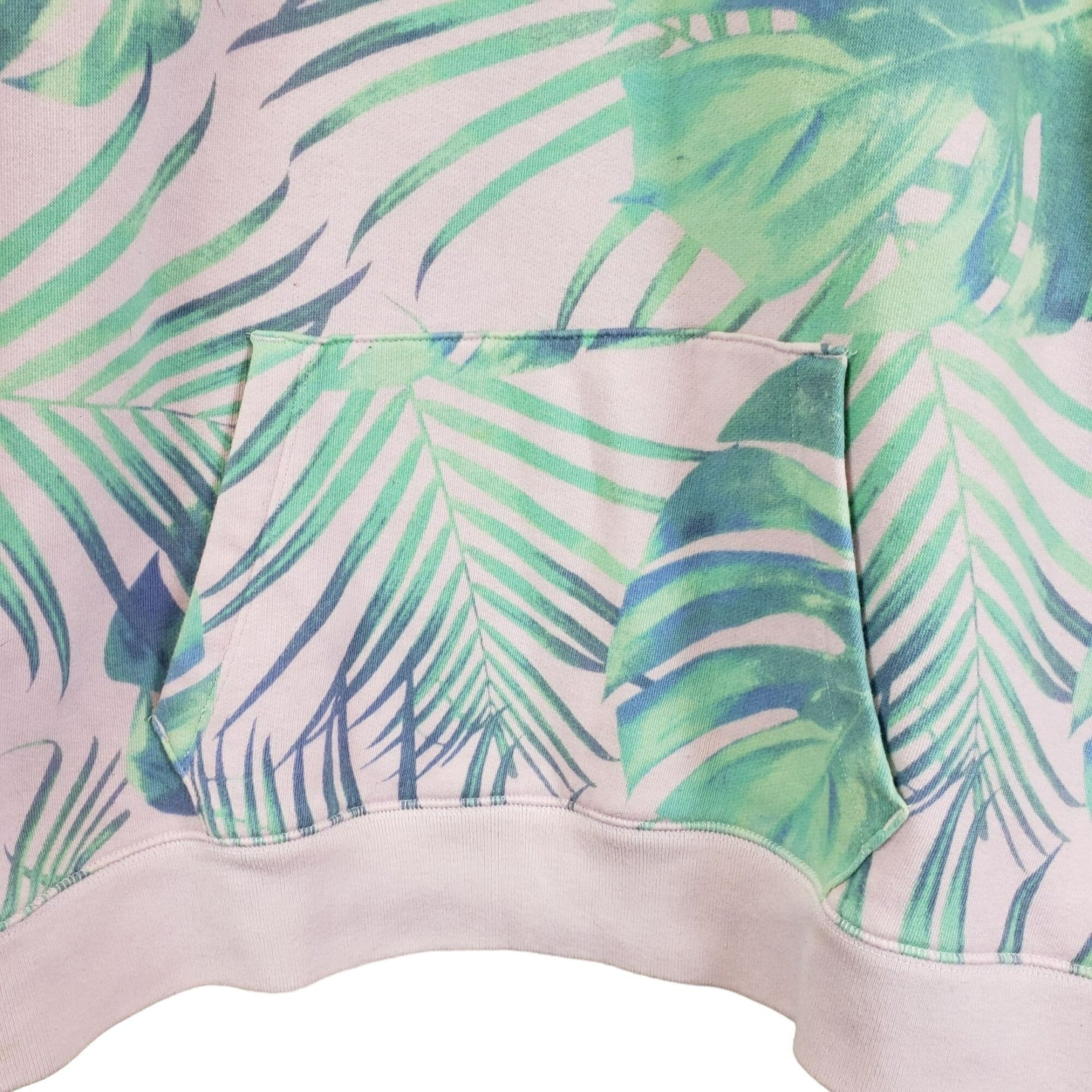 Pink Victoria's Secret Tropical Print Quarter Zip Sweatshirt Size Medium