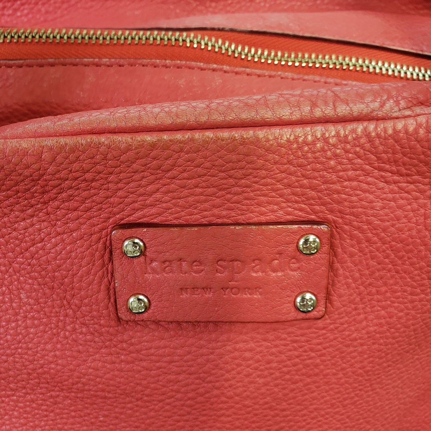 Kate Spade Hobo Stevie Red Pebbled Leather Shoulder Bag