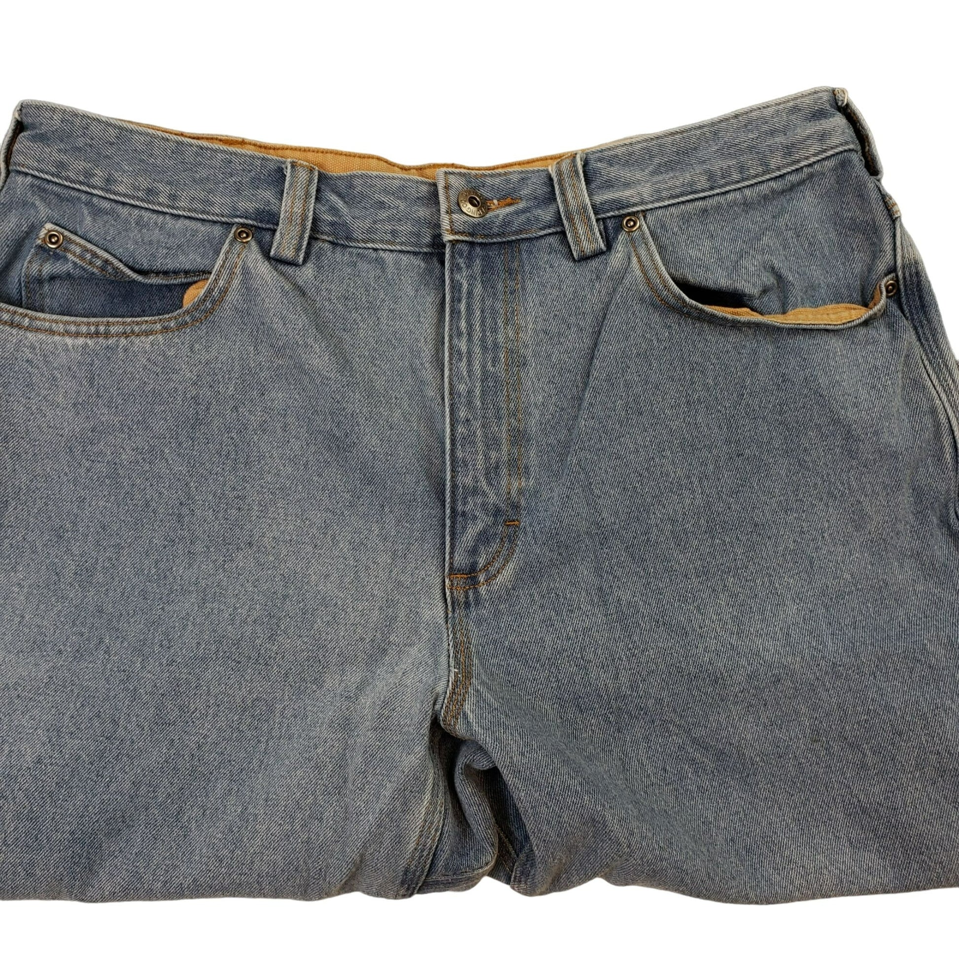 Duluth Trading Women's Blue Denim Medium Wash Straight Leg Jeans