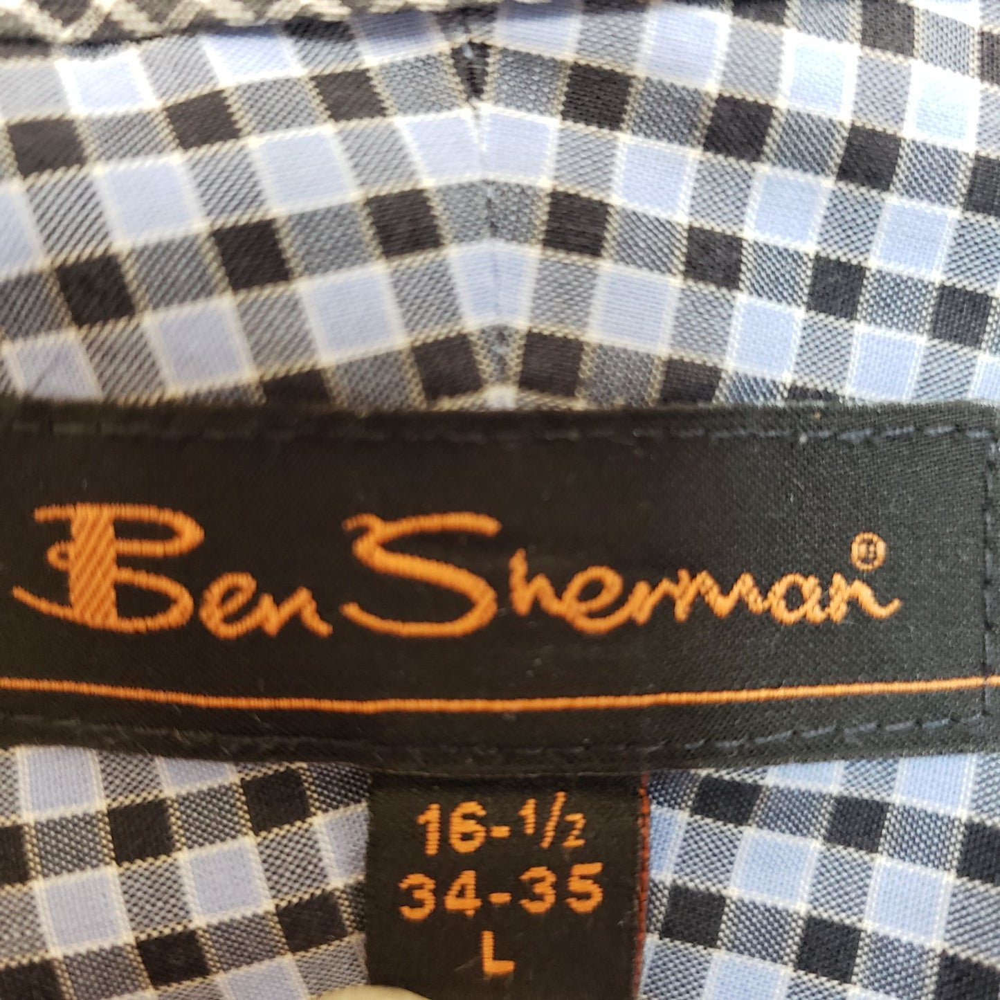 Ben Sherman Checked Button Down Shirt Size Large